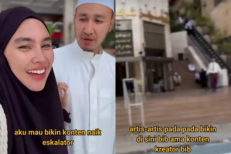 Kartika Putri dan Habib Usman dirujak netizen usai buat konten eskalator di tanah suci Mekkah.