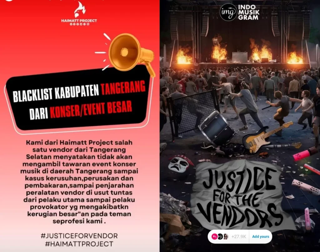 Kalangan Artis dan Pemilik Vendor Lain Ramai-Ramai Dukung Tagar Justice for Vendor, Siap Kawal Kasus Kericuhan Lentera Festival Tangerang
